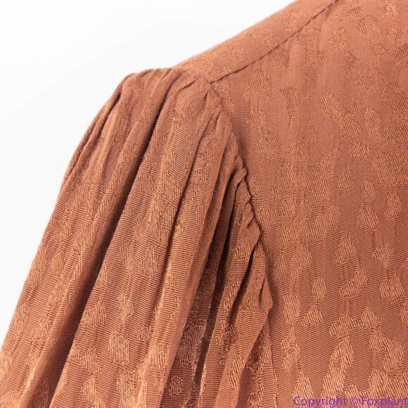 NEW Madewell Mockneck Ruffle-Hem Mini Dress in Cheetah Jacquard, XL - Picture 14 of 16